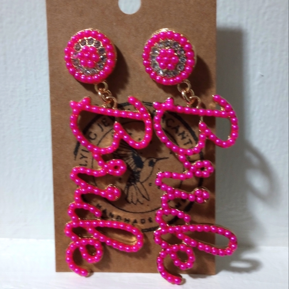 Pink Bride Earrings